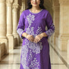Dhiyona IE Women Floral Embroidered Kurta with Trousers