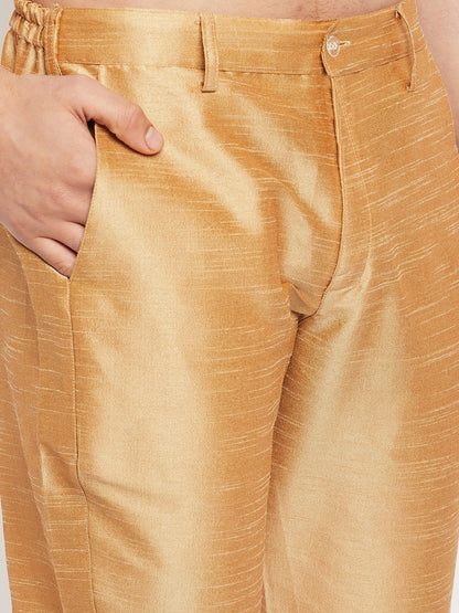 Men's Maroon Silk Blend Straight Kurta Pyjama Set