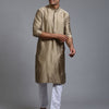 Men's Green Cotton Blend Straight Kurta Pyjama Set