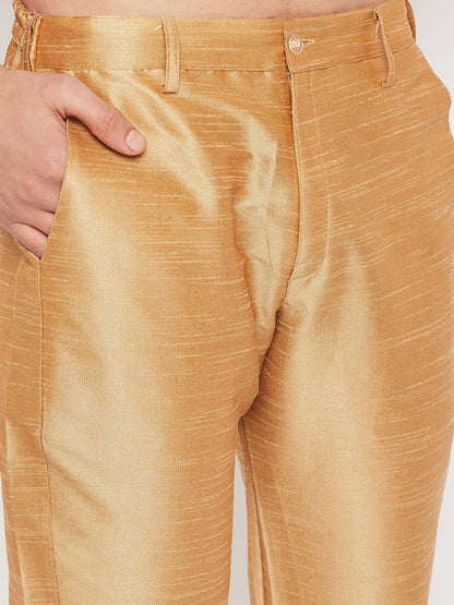 Men's Blue Silk Blend Straight Kurta Pyjama Set
