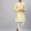 Men's Beige Silk Blend Straight Kurta Pyjama Set