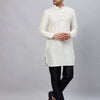 Men's Cream Cotton Blend Pathani Kurta Pyjama Set