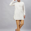 Men's Cream Cotton Blend Pathani Kurta Pyjama Set
