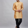 Men's Rose Gold Cotton Blend Pathani Kurta Pyjama Set