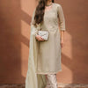 Indyancart IE Women Ethnic Motifs Embroidered Regular Thread Work Kurta with Trousers & With Dupatta