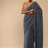 Dhiyona GR Women's Mahi Teal Chinnon Sequence Saree