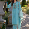 Indyancart IE Women Floral Embroidered Regular Thread Work Pure Cotton Kurta with Trousers & With Dupatta