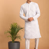 Men's Aqua Georgette Straight Kurta Pyjama Set