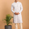 Men's Aqua Georgette Straight Kurta Pyjama Set