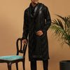 Men's Black Georgette Straight Kurta Pyjama Set