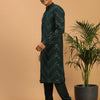 Men's Green Georgette Straight Kurta Pyjama Set