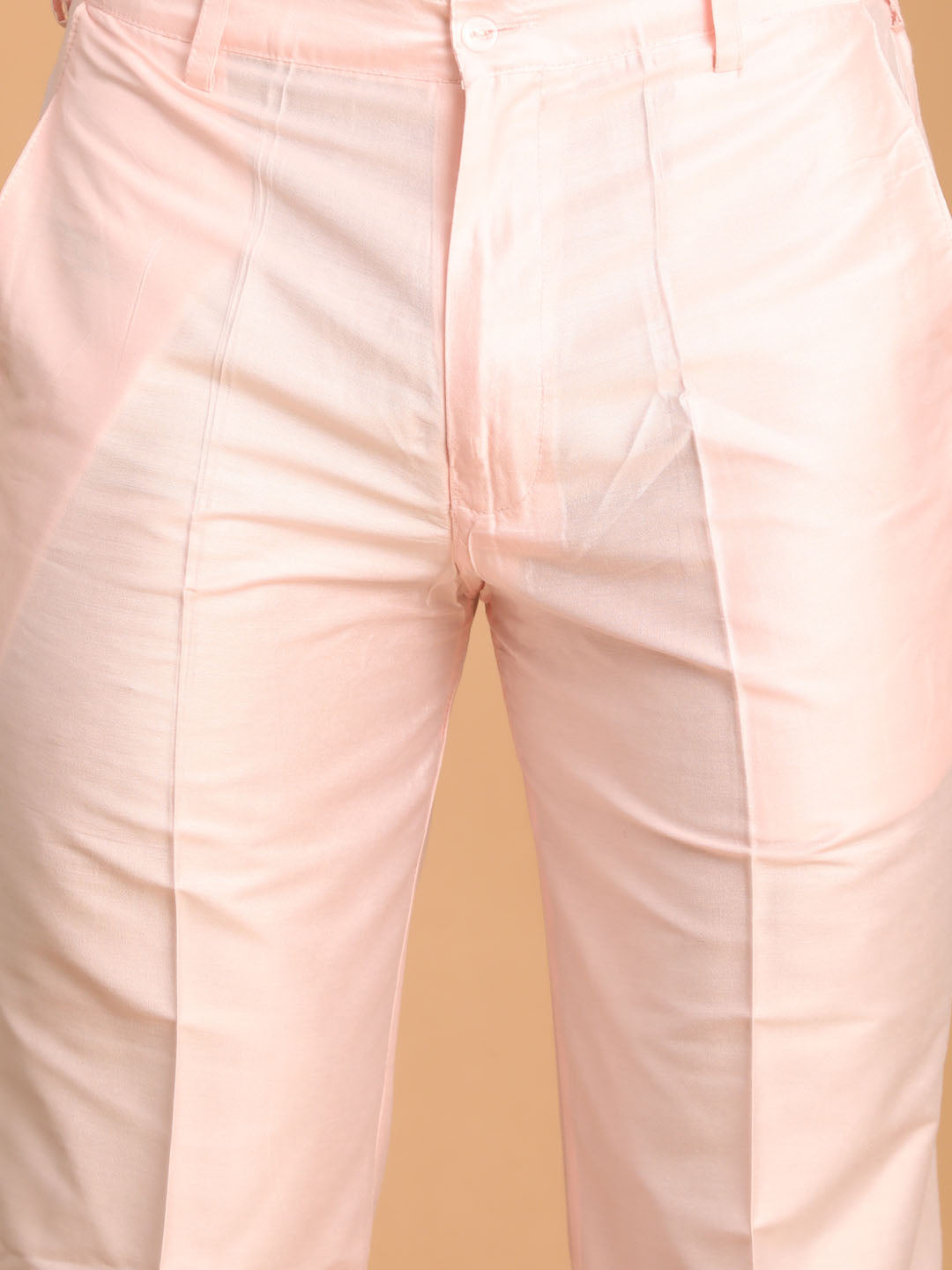 Men's Pink Georgette Straight Kurta Pyjama Set