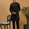 Men's Black Viscose Straight Kurta Pyjama Set