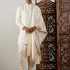 Men's Cream Viscose Straight Kurta and Dhoti Set