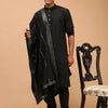 Men's Black Viscose Straight Kurta  Pyjama & Dupatta Set