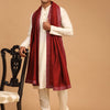 Men's Cream Viscose Straight Kurta  Pyjama & Dupatta Set