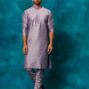 Men's Purple Viscose Straight Kurta Pyjama Set