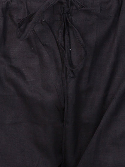Men's Black Cotton Blend Pathani Pathani Kurta Set