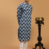 Men's Indigo Cotton Straight Kurta Pyjama Set
