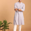 Men's Purple Cotton Straight Kurta Pyjama Set