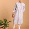 Men's Purple Cotton Straight Kurta Pyjama Set