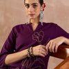 Dhiyona IE Embroidered Top With Trousers