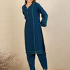 Dhiyona IE Ethnic Motifs Embroidered Thread Work Kurta With Trousers