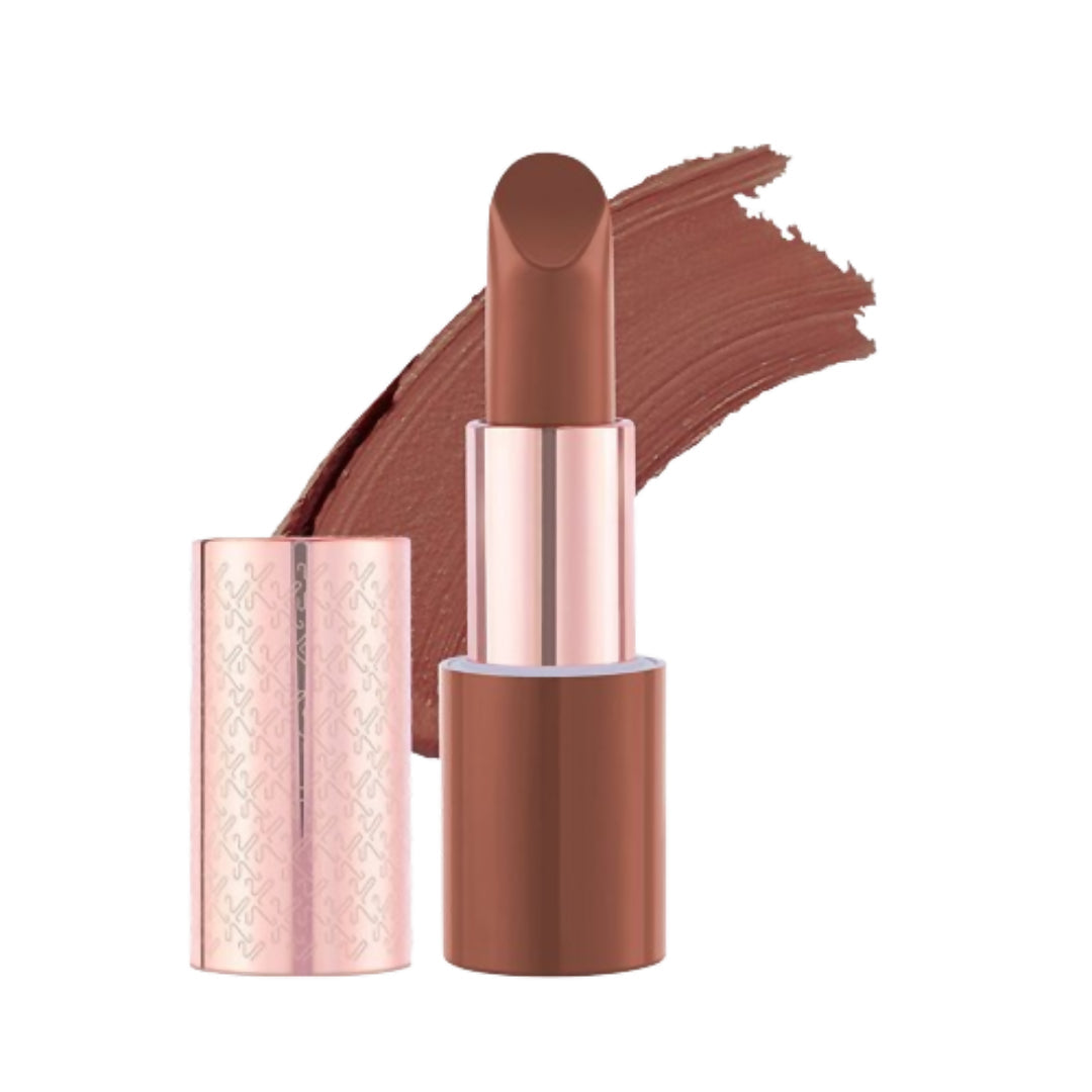 Kay Beauty Matte Drama Long Stay Lipstick in Dialogue, showcasing a vibrant lipstick tube with the product label visible.