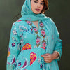 Indyancart IE Women Floral Printed Panelled Pure Cotton Kurta with Trousers & With Dupatta