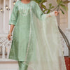 Dhiyona VV Durga Silk Blend Embroidered Kurta Set with Dupatta