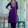 Dhiyona VV Dhara Silk Blend Embroidered Kurta Set with Dupatta