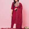 Dhiyona VV Yamuna Women Kurta and Trousers Pant Set Silk Blend