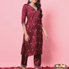 Dhiyona VV Yatra Silk Blend Kurta and Trouser Set with Organza Dupatta