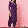 Dhiyona VV Saanjh Silk Blend Kurta and Trouser Set with Organza Dupatta
