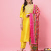 Dhiyona VV Zansi Women Kurta and Trousers Pant Set Silk Blend