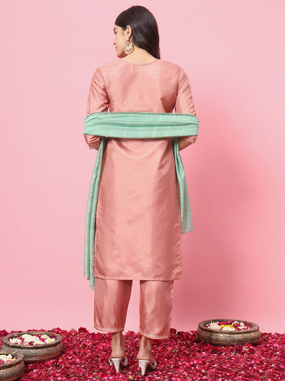 Dhiyona VV VredeVogel Women Kurta and Trousers Pant Set Silk Blend