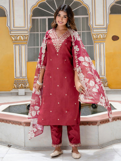 Indyancart VV Women's Kurta and Pant Sets Viscose Rayon Fabric