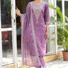 Dhiyona VV Tashi Embroidered Silk Blend Straight Suit With Dupatta
