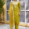 Dhiyona VV Tridevi Embroidered Silk Blend Straight Suit With Dupatta