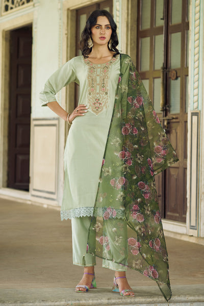 Indyancart VV Kanchana Women Kurta and Pant Sets Viscose Rayon Fabric