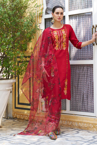 Indyancart VV Mehak Women Kurta and Pant Sets Viscose Rayon Fabric