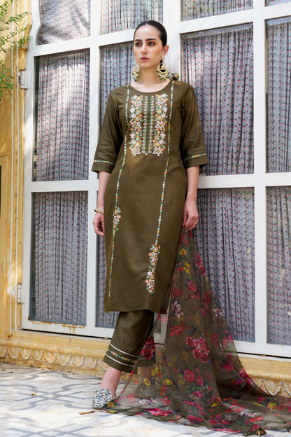 Dhiyona VV Anvika Women Kurta and Pant Sets Viscose Rayon Fabric