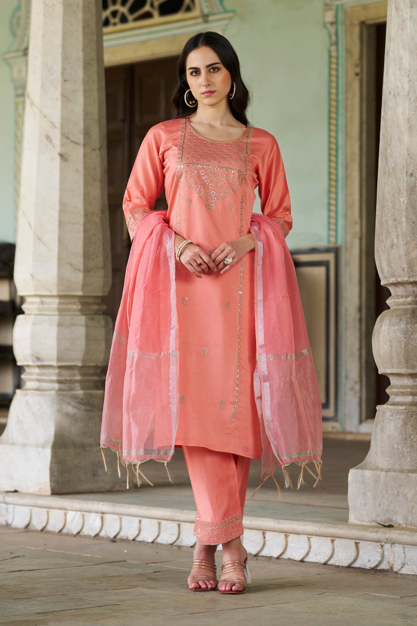 Dhiyona VV Antima Women Kurta and Pant Sest Viscose Rayon