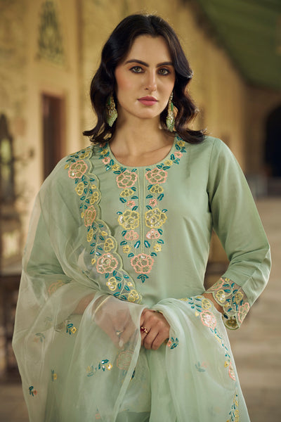 Indyancart VV Sanskriti Women Kurta and Pant Sets Viscos Roman Silk Fabric