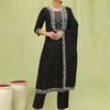 Dhiyona VV Drashti Womens Viscose Roman Silk Embroidery Straight Kurta Pant with Dupatta Set