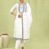 Dhiyona VV Hansika Womens Viscose Roman Silk Embroidery Straight Kurta Pant with Dupatta Set