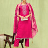 Dhiyona VV Diya Womens Viscose Roman Silk Embroidery Straight Kurta Pant with Dupatta Set