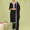 Dhiyona VV Naysa Womens Viscose Roman Silk Embroidery Straight Kurta Pant with Dupatta Set