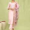 Dhiyona VV KesarSaga Pink Women Silk Blend Kurta and Trousers Pant Set