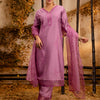 Dhiyona VV Women's Silk BlendEmbroidered Kurta And Pant Set With Dupatta